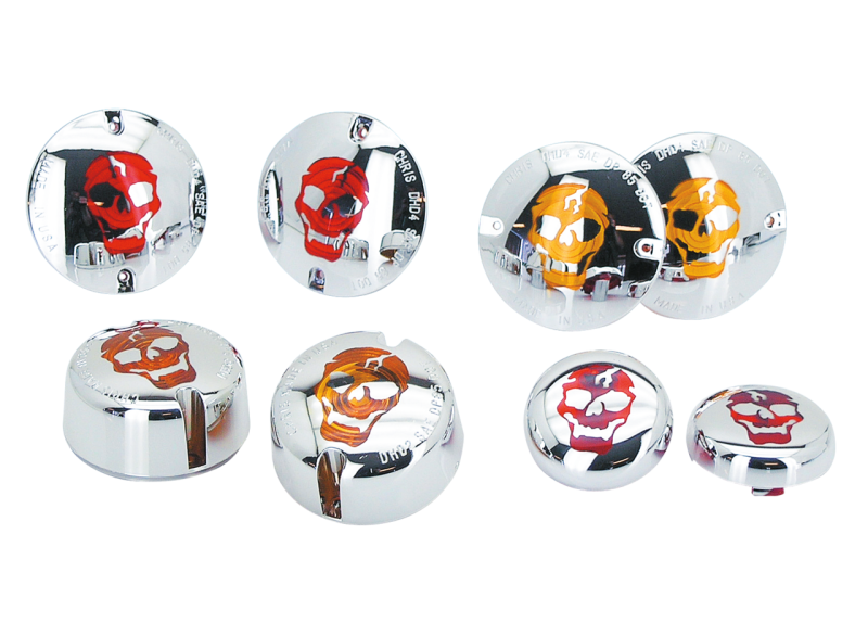 Chrome skull lenses Amber Front hi-hat s (GB)