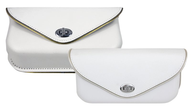 Windshield Pouch White/Silv Trim FL60-84 (GB)