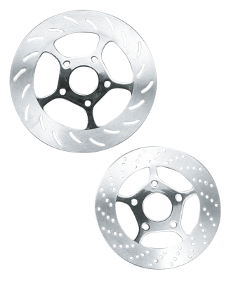 Disc rotor 10" Five spoke slotted Chrome