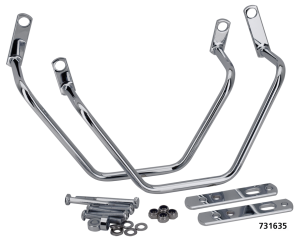 Chrome Saddle Bag Supports FXD06-17