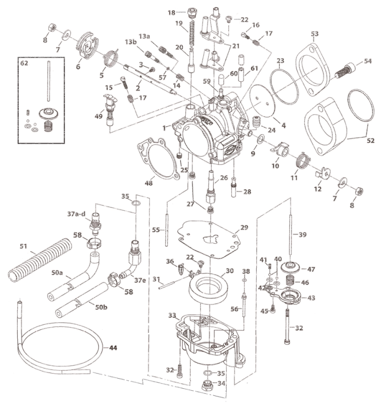 Inlet, fuel - thread, .160" ID, fork/wir (GB)