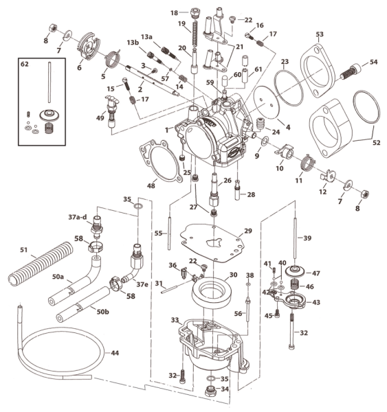 Inlet, fuel - thread, .160" ID, fork/wir (GB)