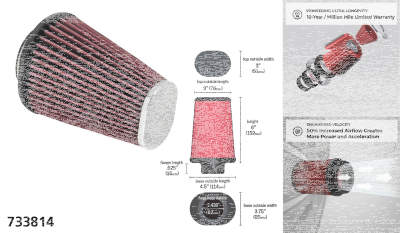 K&N Repl. filter element AirCharger kits (GB)