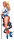 Race girl blue decal 2.75"x8.1" (GB)