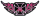 Pink Iron Cross patch 12.25"x5" (GB)