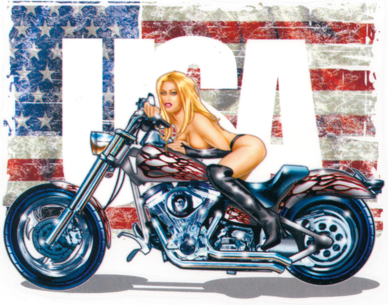 Miss Ride USA  5.46X4.23 decal (GB)
