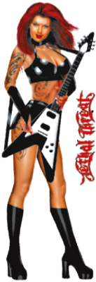 FLYING V GIRL  3"X10" (GB)