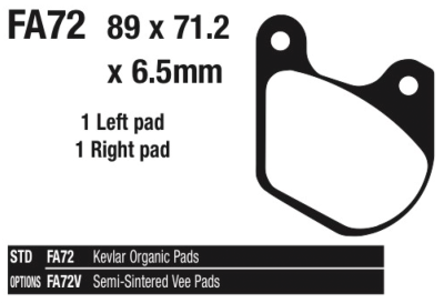 EBC-V Brake pads XL/FLT 44099-77 (GB)