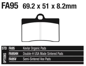 EBC-HH brake pads Indian 09-13, Brembo (GB)