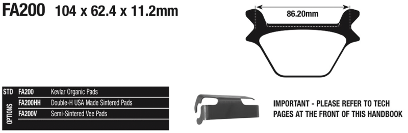 EBC-V 87-99 RR brake pads (GB)