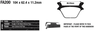 EBC-V 87-99 RR brake pads (GB)