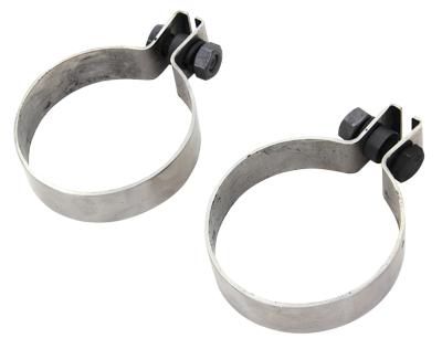 Panhead stainless exhaust port clamp set