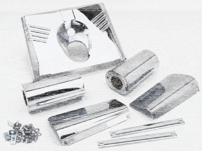 Fork Cover Kit Chrome FLST86-17 (GB)
