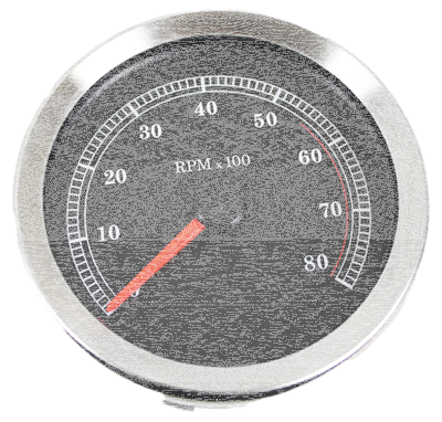 4" Tachometer Black (GB)