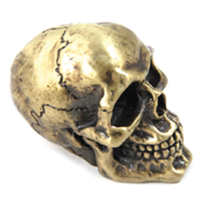 Brass Skull Shifter Knob 3/8" Thread