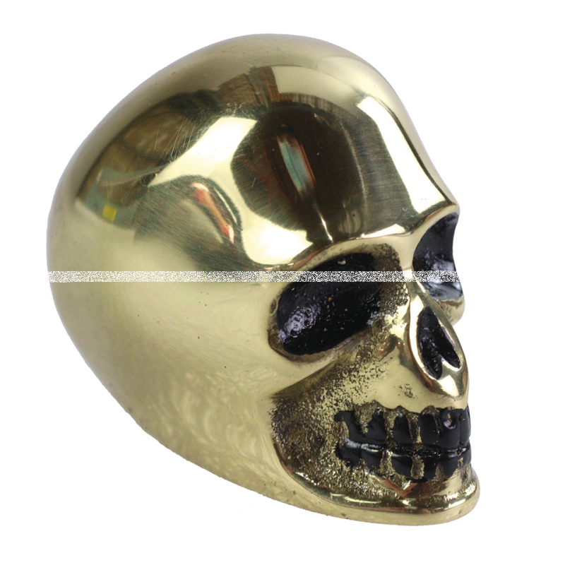 Brass Skull Style Shifter Knob 3/8" Thre (GB)