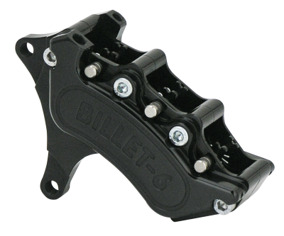 Billet 6 caliper 13" fr single 84-99 Blk (GB)