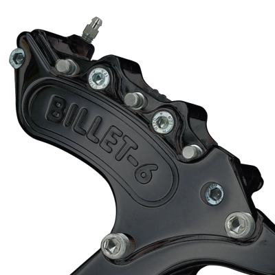 Billet Mini-6 rear caliper FXD/FL Black (GB)