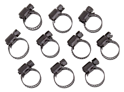 Jagg 10pck black 5/8" hose clamps