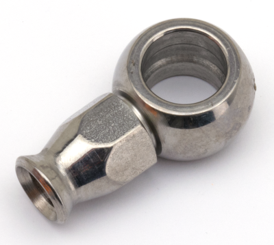 Short banjo 7/16" hole stainless (GB)