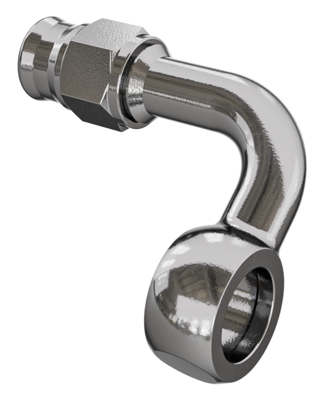Brakeline banjo 90degr. 3/8" stainless (GB)