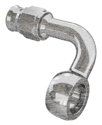 Brakeline banjo 90degr. 3/8" stainless (GB)