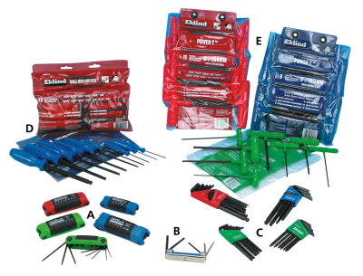 Eklind 9 piece Inch Ergo Fold Hex keyset (GB)
