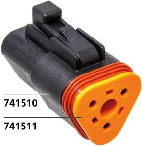 3 Pole black socket housing (GB)