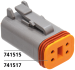 4 Pole grey socket housing