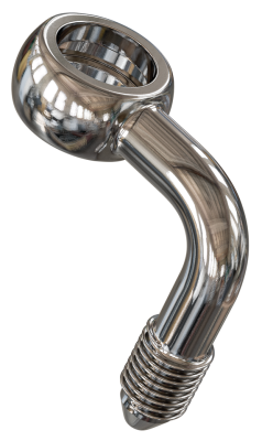 Stainless AN-3 banjo fitting 3/8" 90degr