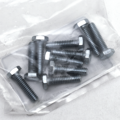GZP 10pck hex bolt 1/4-20x1" zinc (GB)
