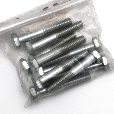 10pck hex bolt 1/4-20x1-5/8" UNC zinc (GB)