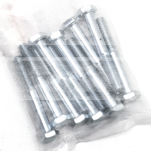 10pck hex bolt 1/4-20x2" UNC zinc (GB)