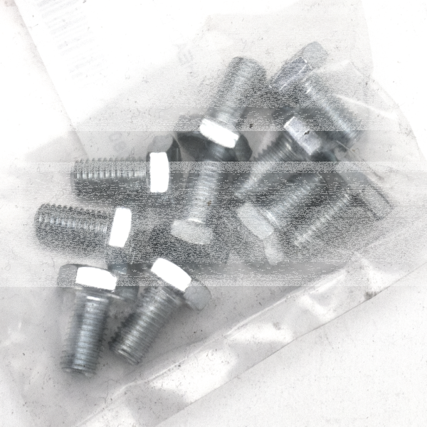 10pck hex bolt 1/4-28x1/2" UNF zinc (GB)