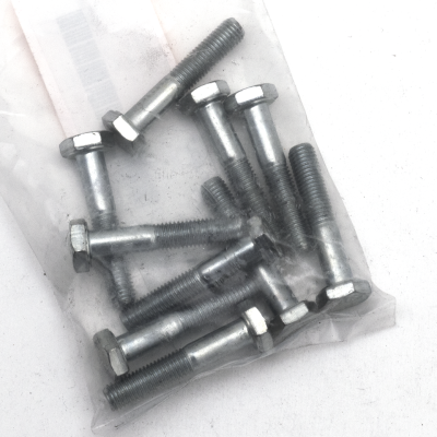 10pck hex bolt 1/4-28x1-3/8" UNF zinc (GB)