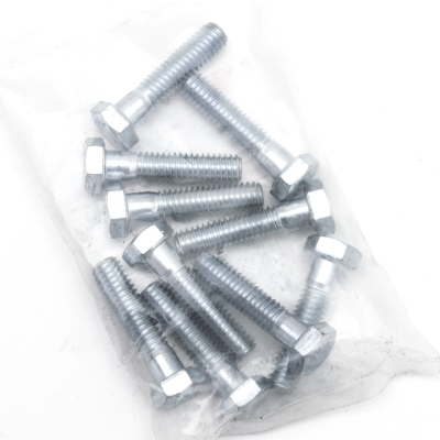 10pck hex bolt 5/16-18x1-3/8" UNC zinc