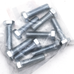 10pck hex bolt 3/8-16x1-3/8" UNC zinc