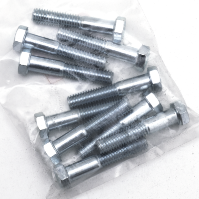 10pck hex bolt 3/8-16x2" UNC zinc (GB)