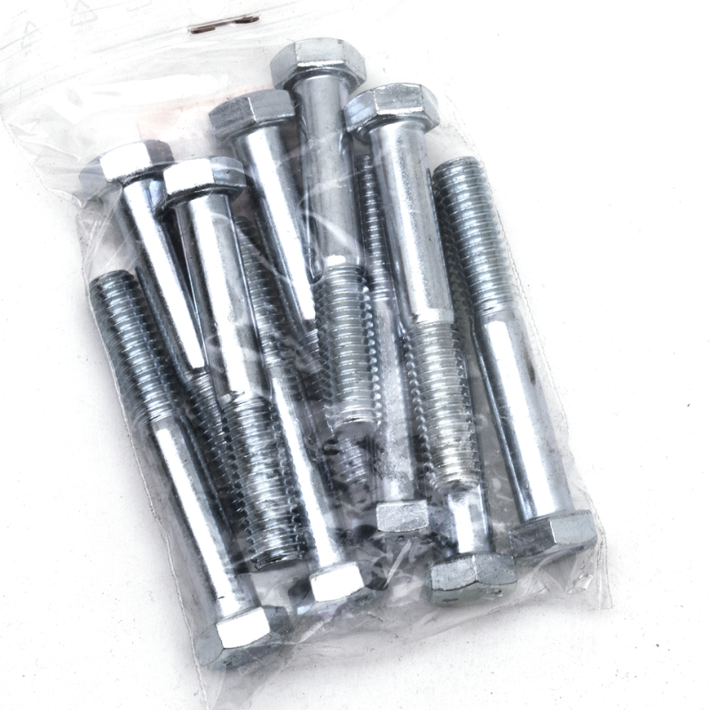 10pck hex bolt 3/8-16x2-1/2" UNC zinc (GB)