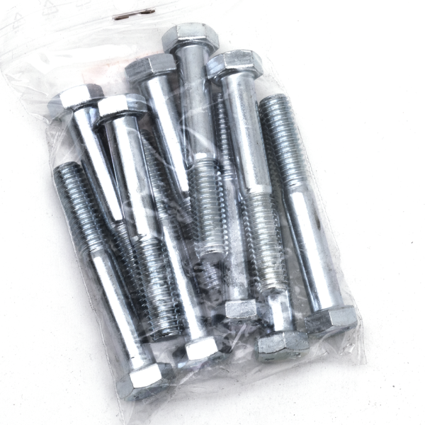 10pck hex bolt 3/8-16x2-1/2" UNC zinc (GB)