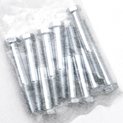 10pck hex bolt 3/8-16x3" UNC zinc (GB)