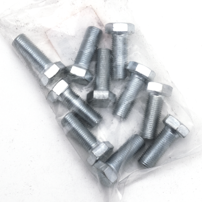 10pck hex bolt 3/8-24x1" UNF zinc (GB)