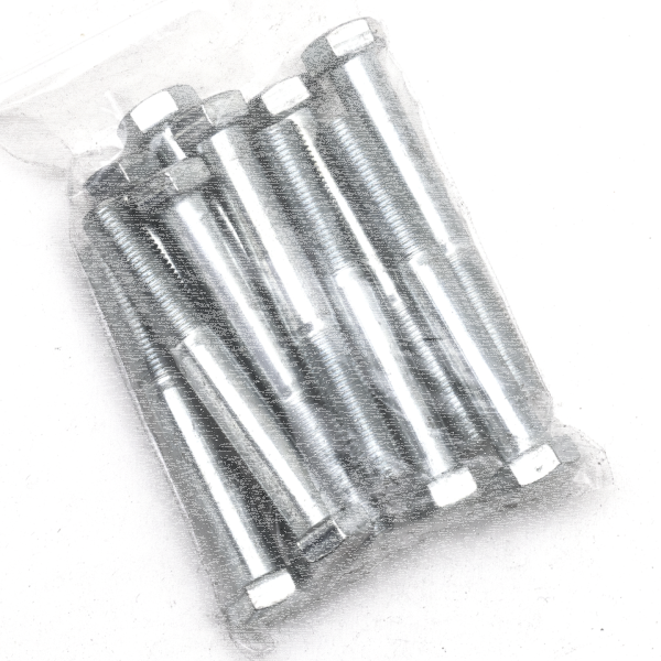 10pck hex bolt 3/8-24x2-3/4" UNF zinc (GB)