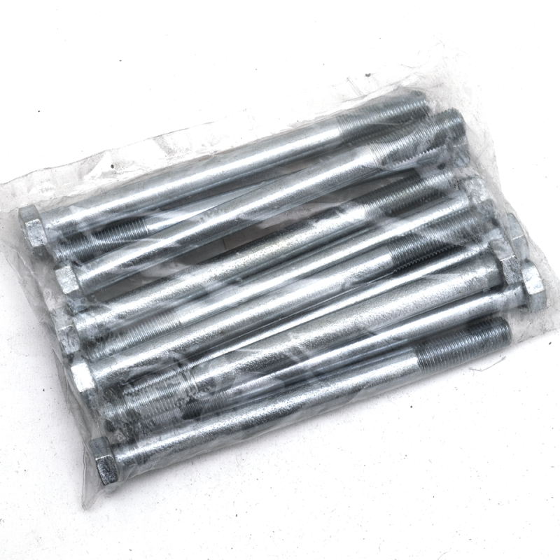 10pck hex bolt 3/8-24x4-3/4" UNF zinc (GB)
