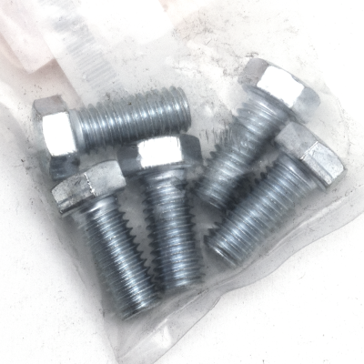 5pck hex bolt 7/16-14x1" UNC zinc