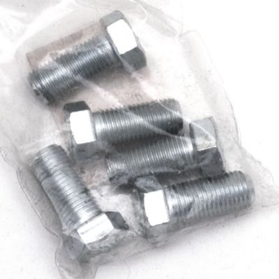 5pck hex bolt 7/16-20x1" UNF zinc