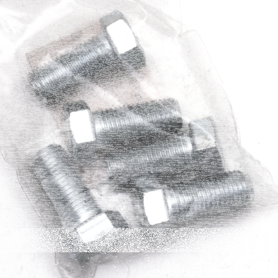 5pck hex bolt 7/16-20x1" UNF zinc (GB)