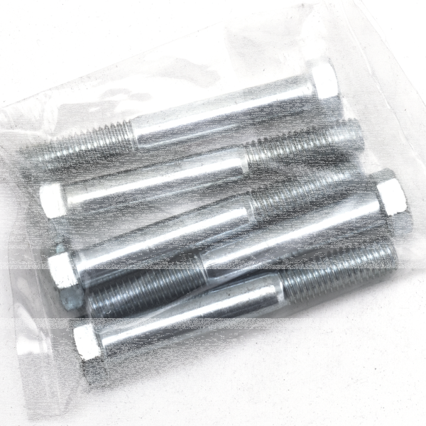 5pck hex bolt 1/2-13x3.75" UNC zinc (GB)