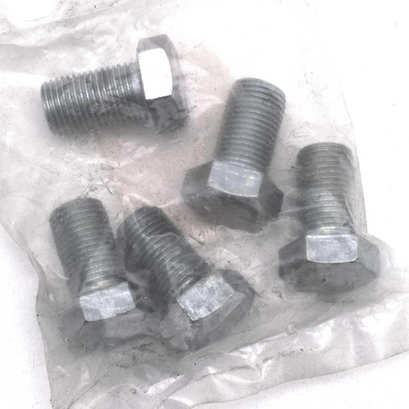 5pck hex bolt 1/2-20x0.875" UNF zinc (GB)