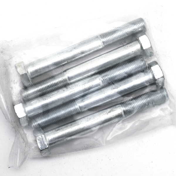 5pck hex bolt 1/2"-20x4" UNF zinc (GB)